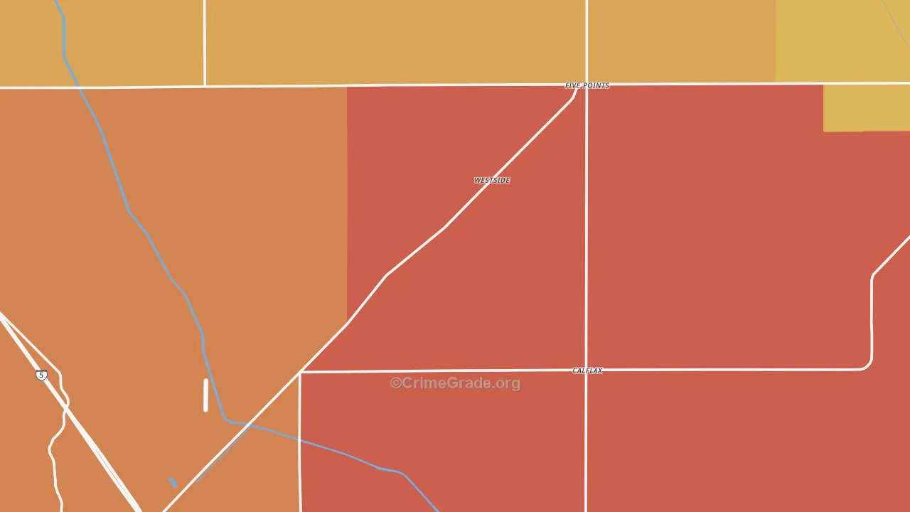 Five Points, CA Map of Vandalism Rates