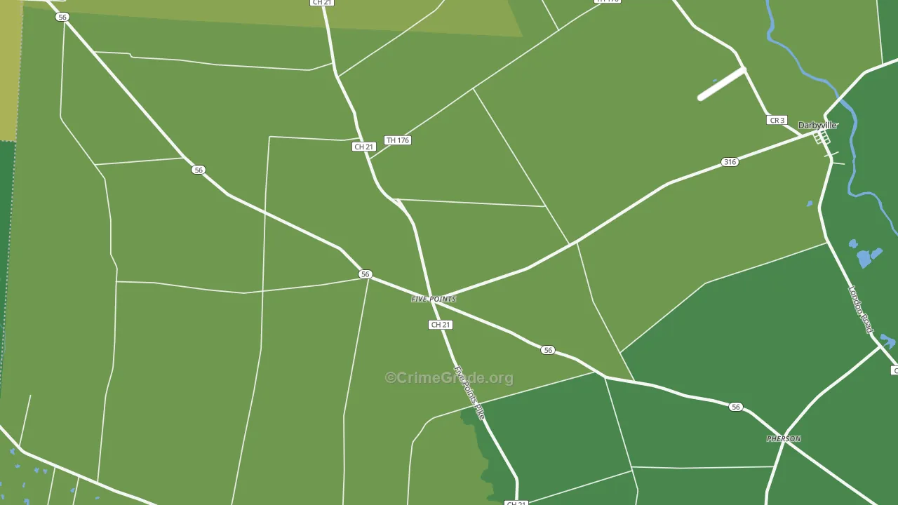 Five Points, OH Map of Vandalism Rates