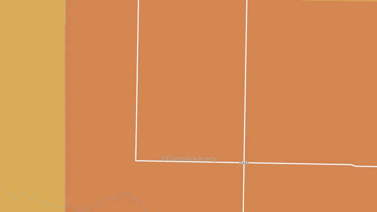Flagg, TX Map of Vandalism Rates
