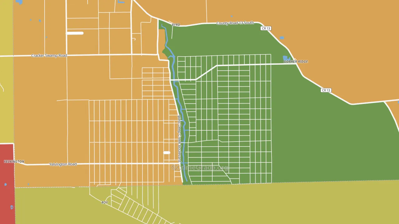 Flagler Estates, FL Map of Vandalism Rates