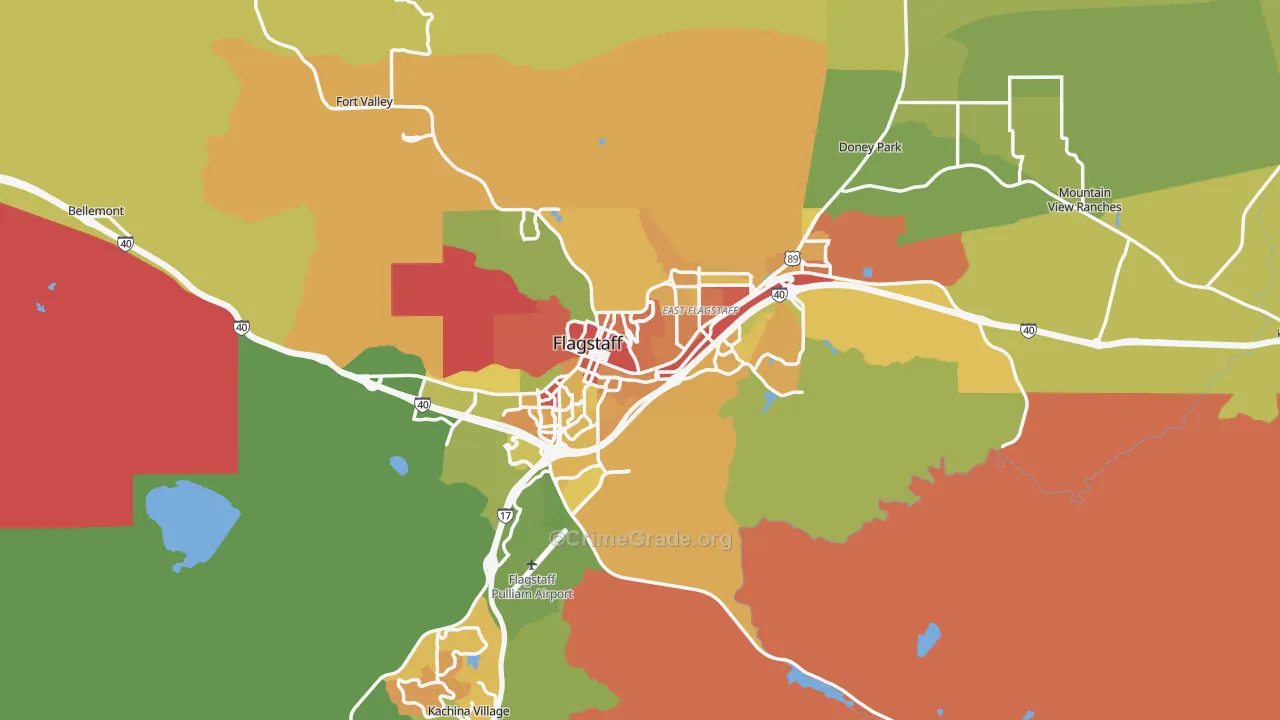 Flagstaff, AZ Map of Vandalism Rates