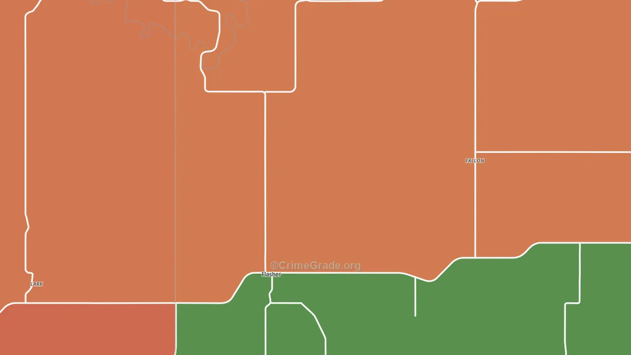 Flasher, ND Map of Vandalism Rates