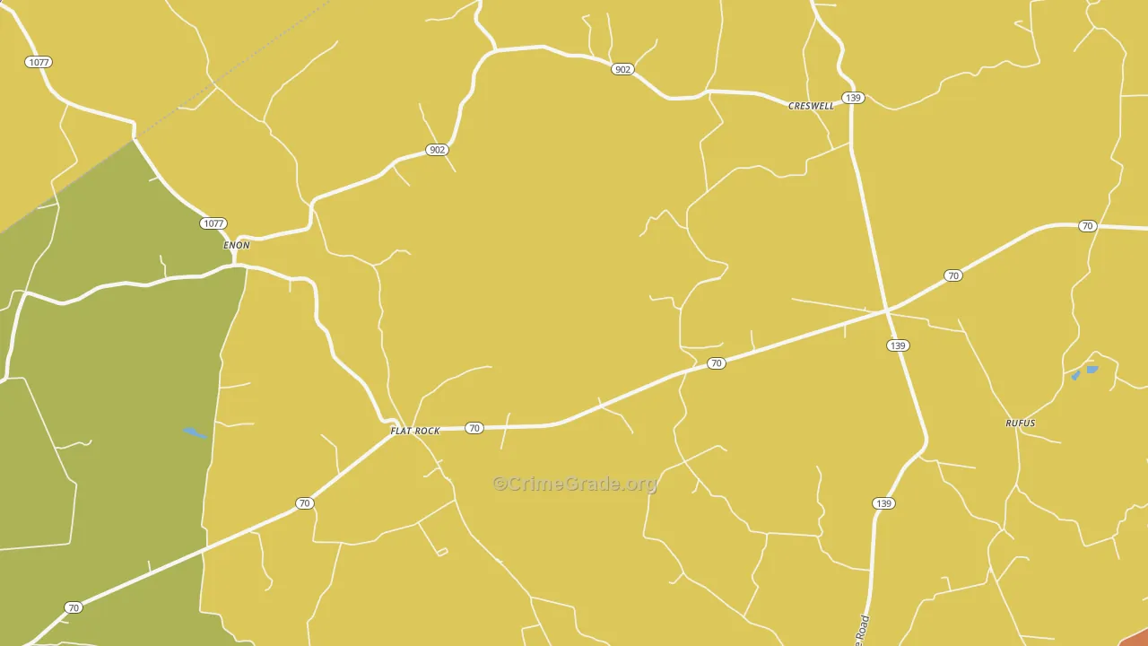 Flat Rock, KY Map of Vandalism Rates