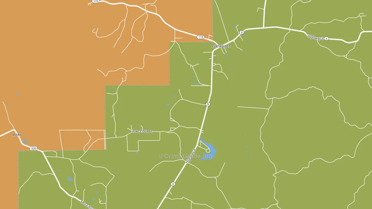 Flatwoods, LA Map of Vandalism Rates