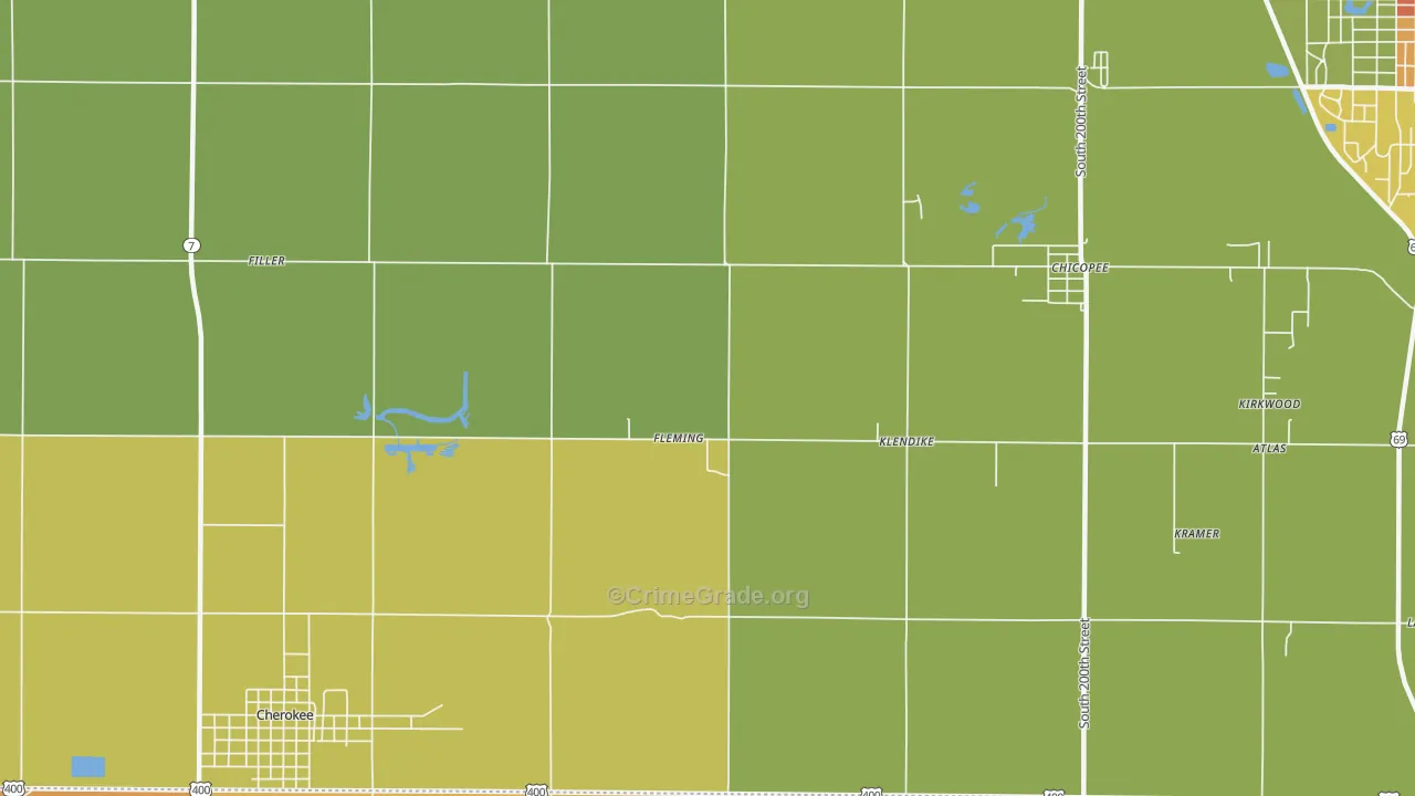 Fleming, KS Map of Vandalism Rates