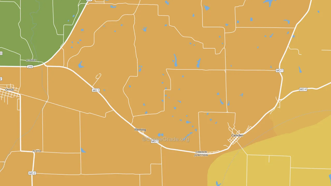 Fleming, MO Map of Vandalism Rates