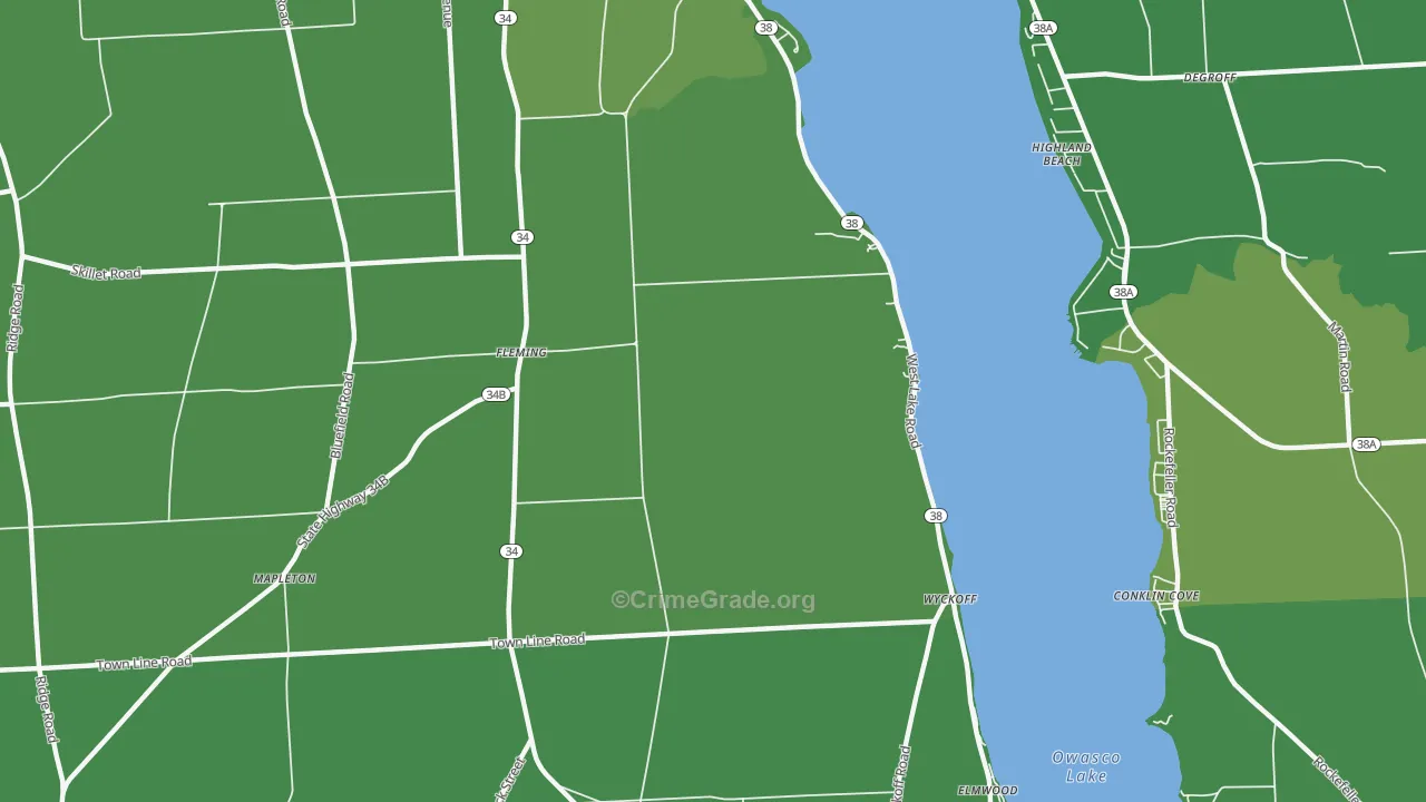 Fleming, NY Map of Vandalism Rates