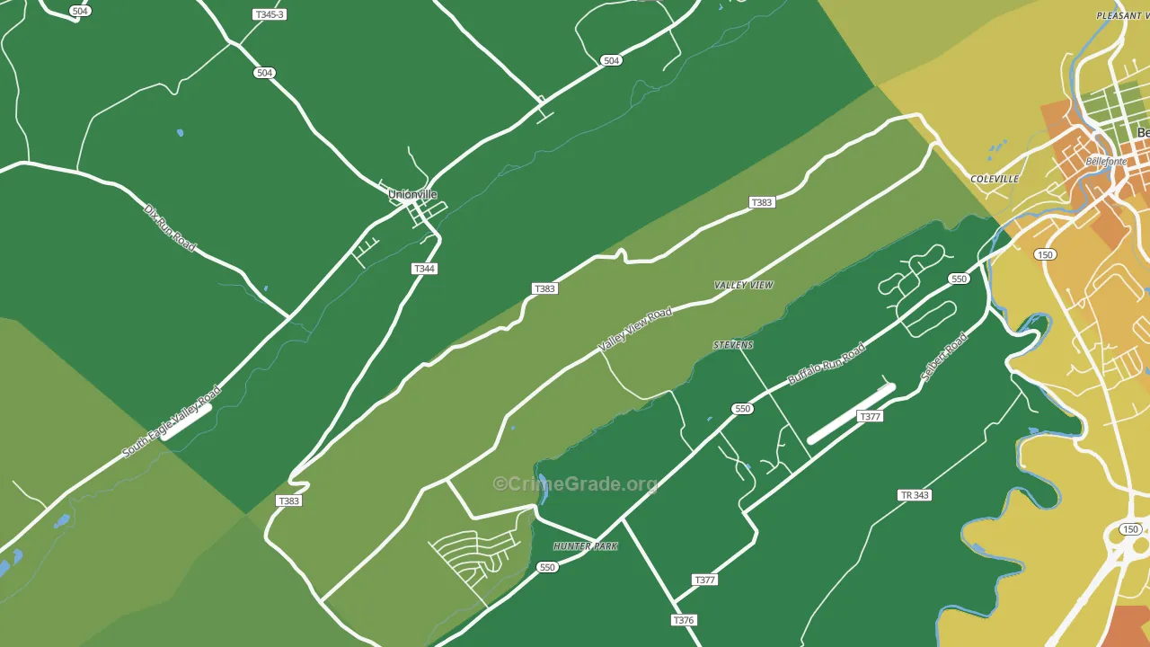 Fleming, PA Map of Vandalism Rates