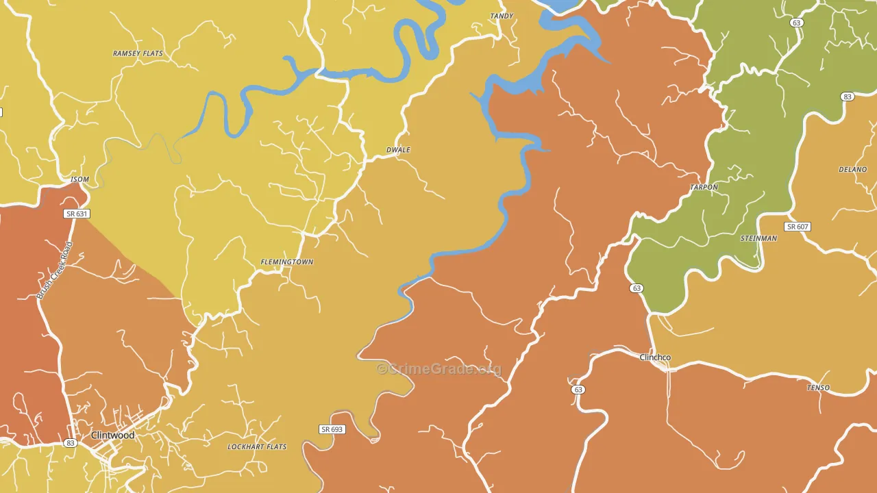 Flemingtown, VA Map of Vandalism Rates