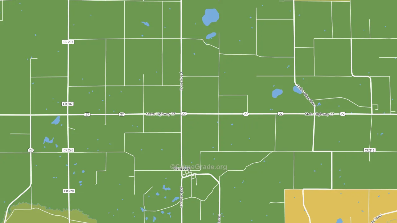 Flensburg, MN Map of Vandalism Rates