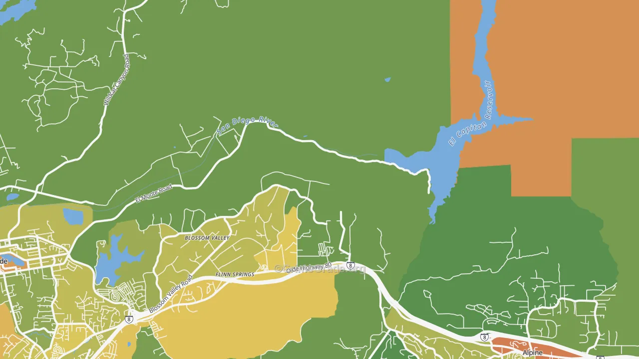 Flinn Springs, CA Map of Vandalism Rates
