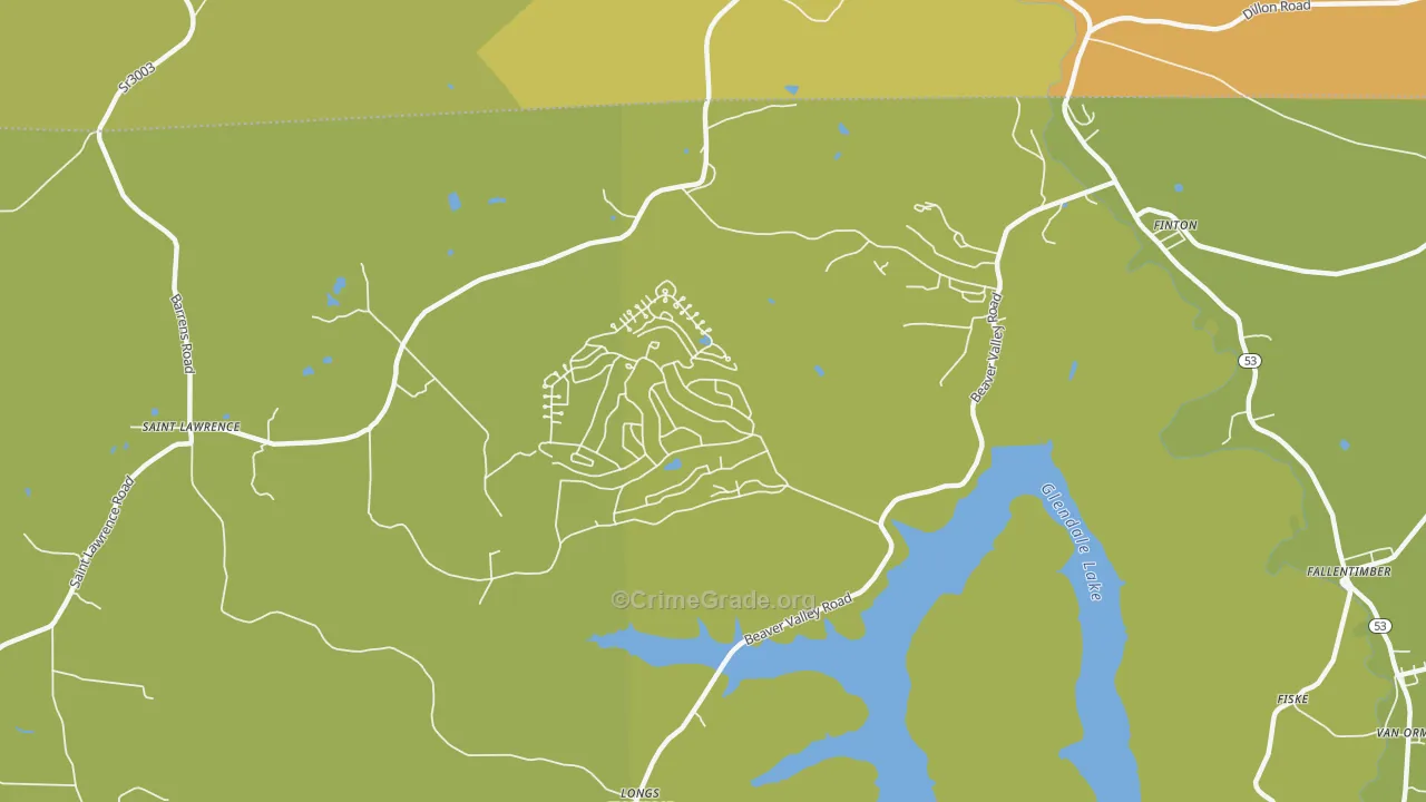 Flinton, PA Map of Vandalism Rates