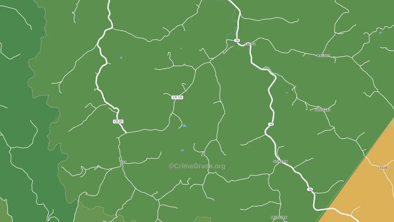 Floe, WV Map of Vandalism Rates