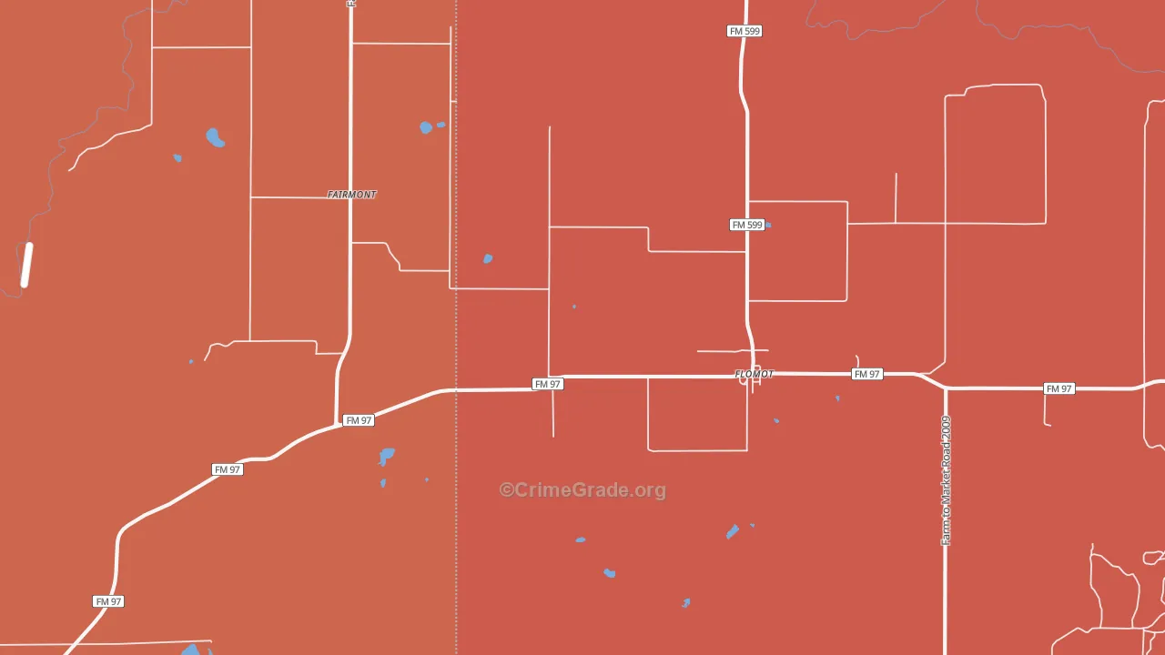Flomot, TX Map of Vandalism Rates