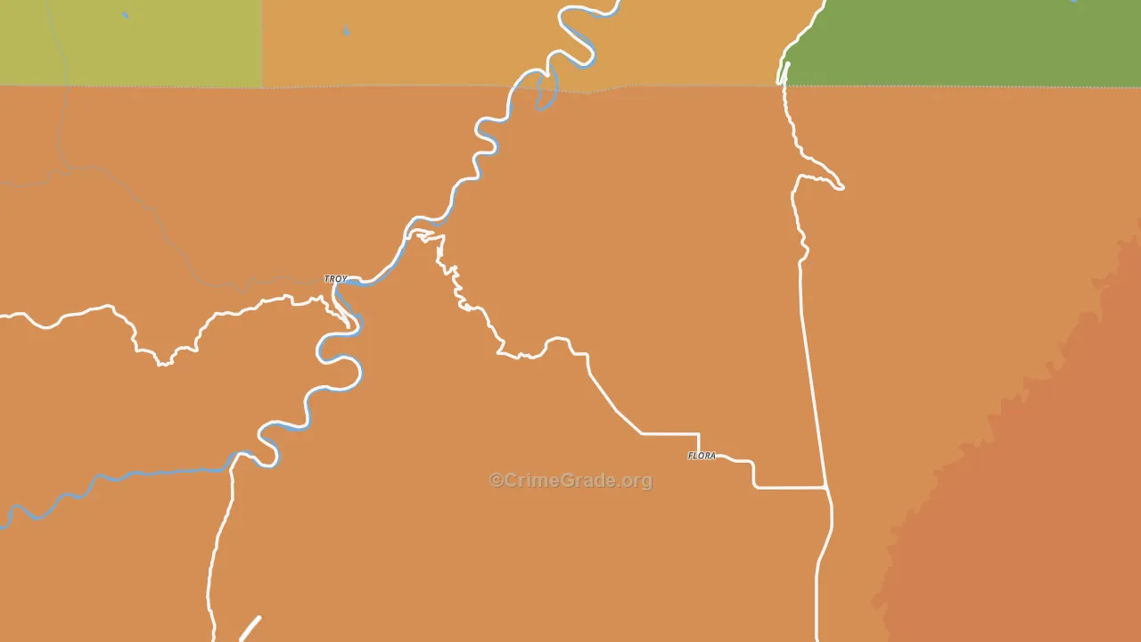 Flora, OR Map of Vandalism Rates