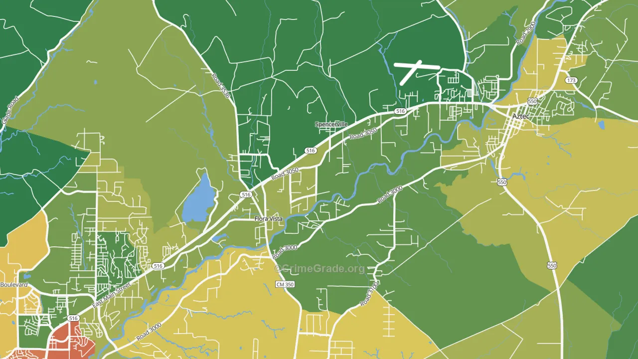 Flora Vista, NM Map of Vandalism Rates
