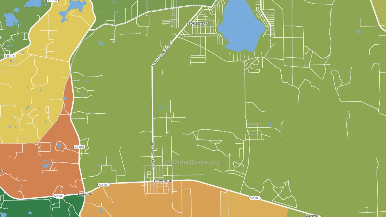 Florahome, FL Map of Vandalism Rates