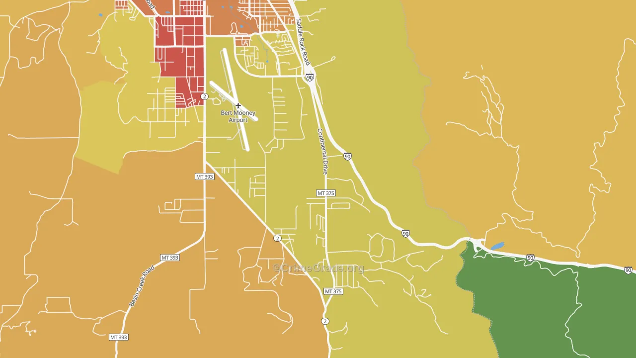 Floral Park, MT Map of Vandalism Rates