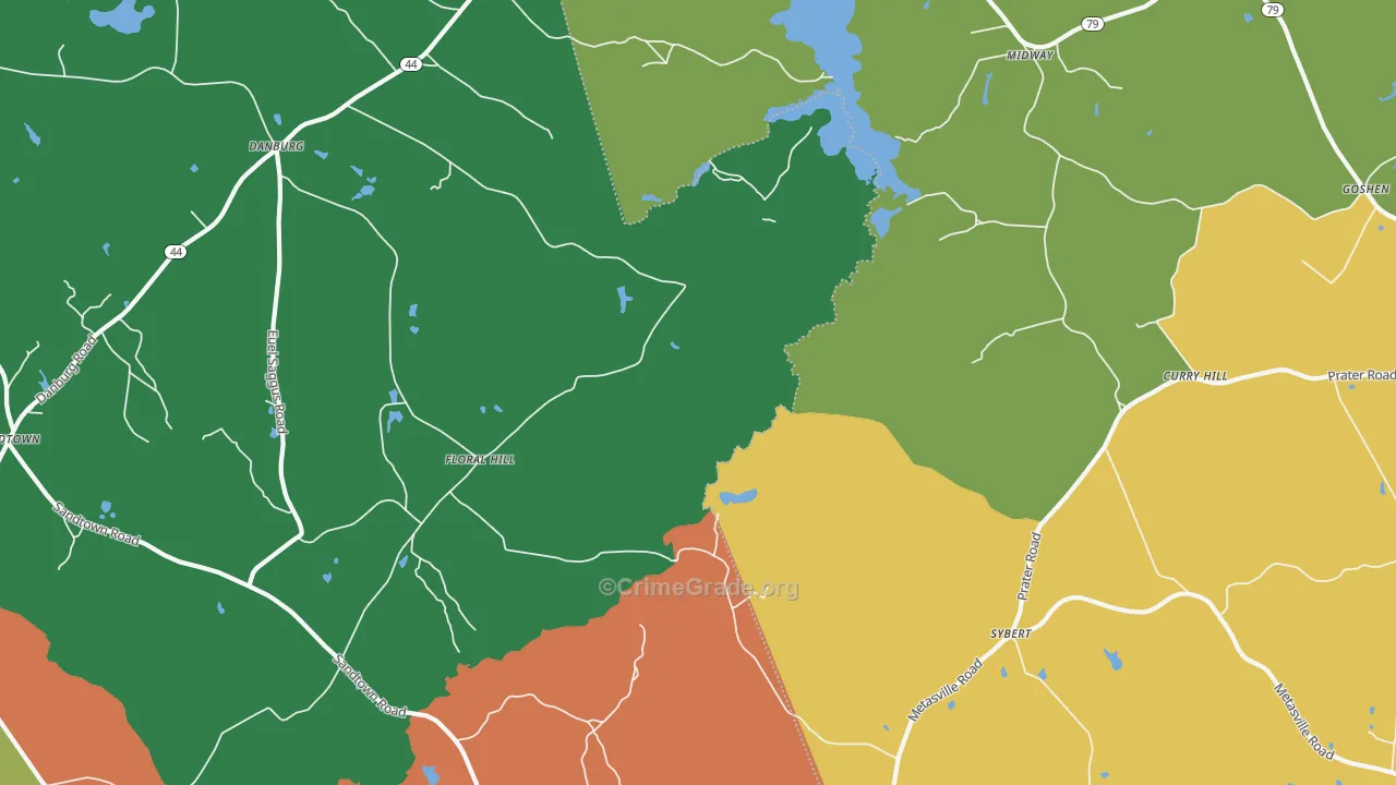 Floralhill, GA Map of Vandalism Rates
