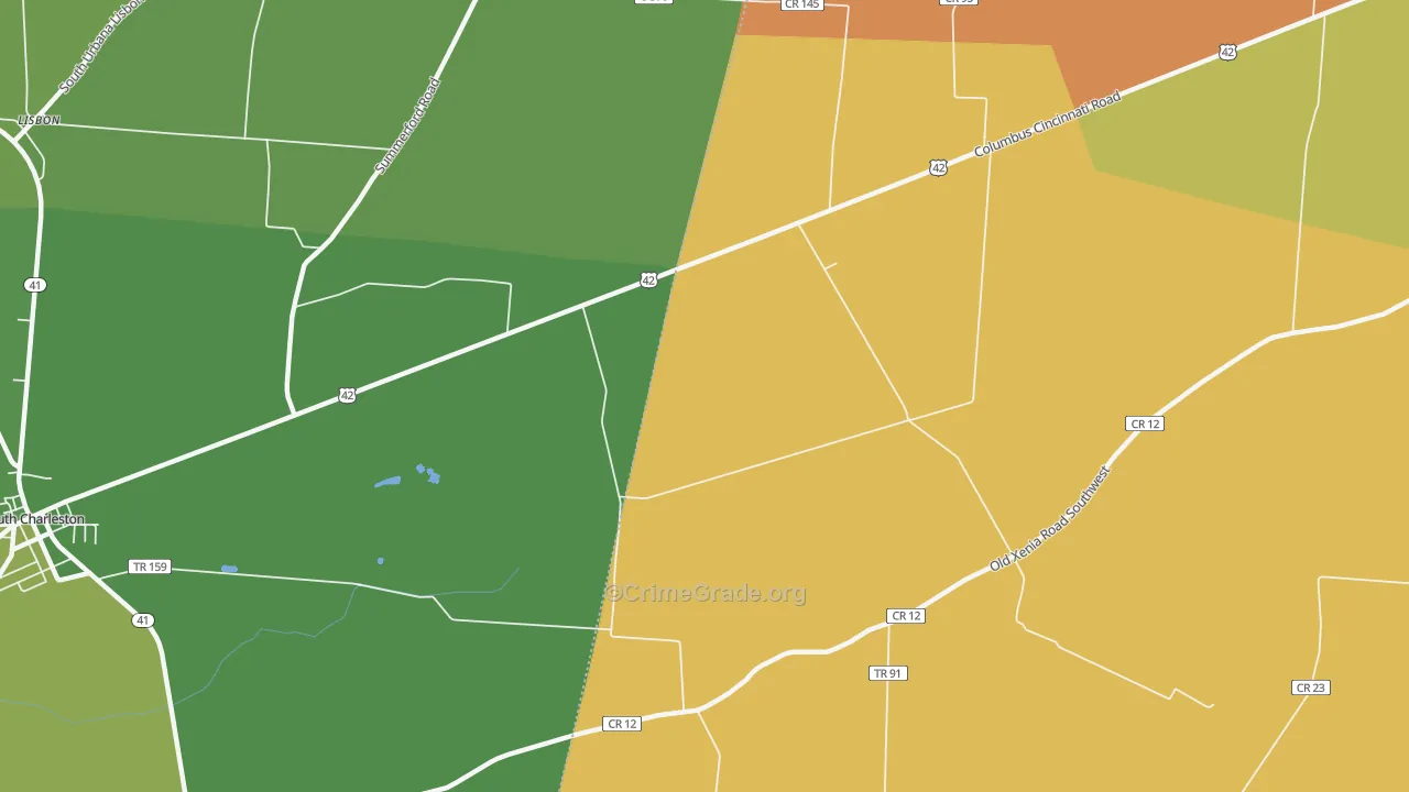 Florence, OH Map of Vandalism Rates