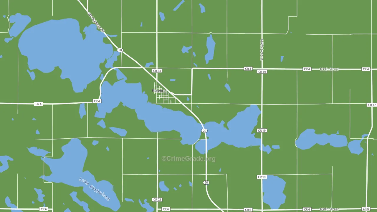 Florence, SD Map of Vandalism Rates