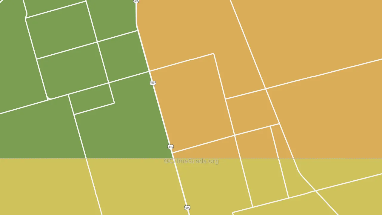Florey, TX Map of Vandalism Rates