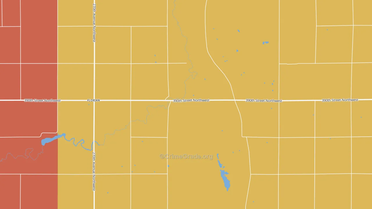 Florian, MN Map of Vandalism Rates