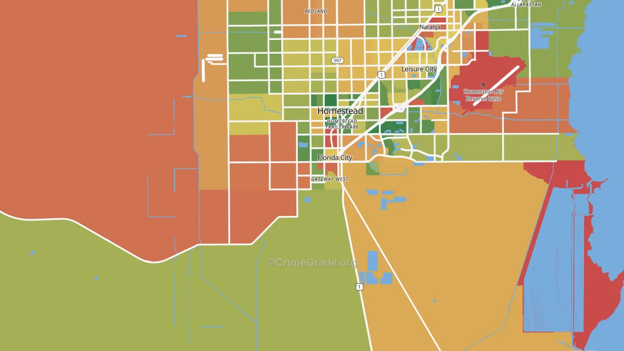 Florida City, FL Map of Vandalism Rates