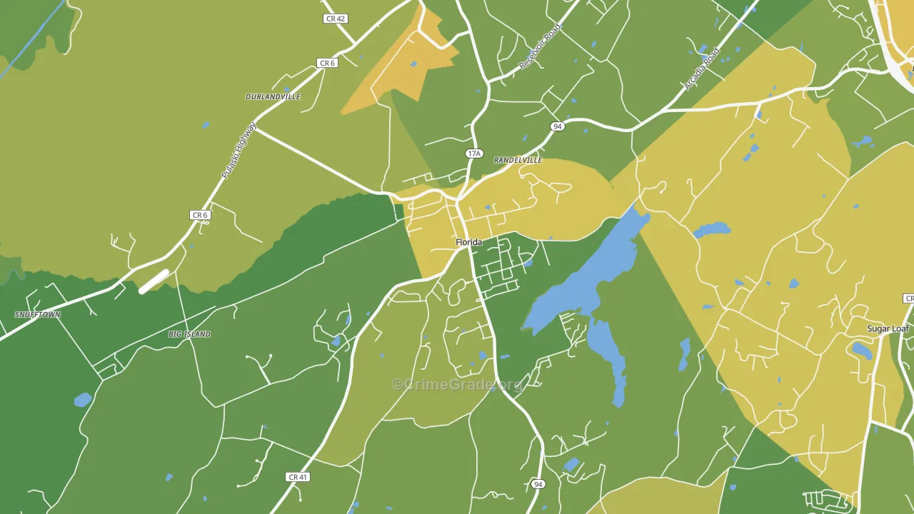 Florida, NY Map of Vandalism Rates