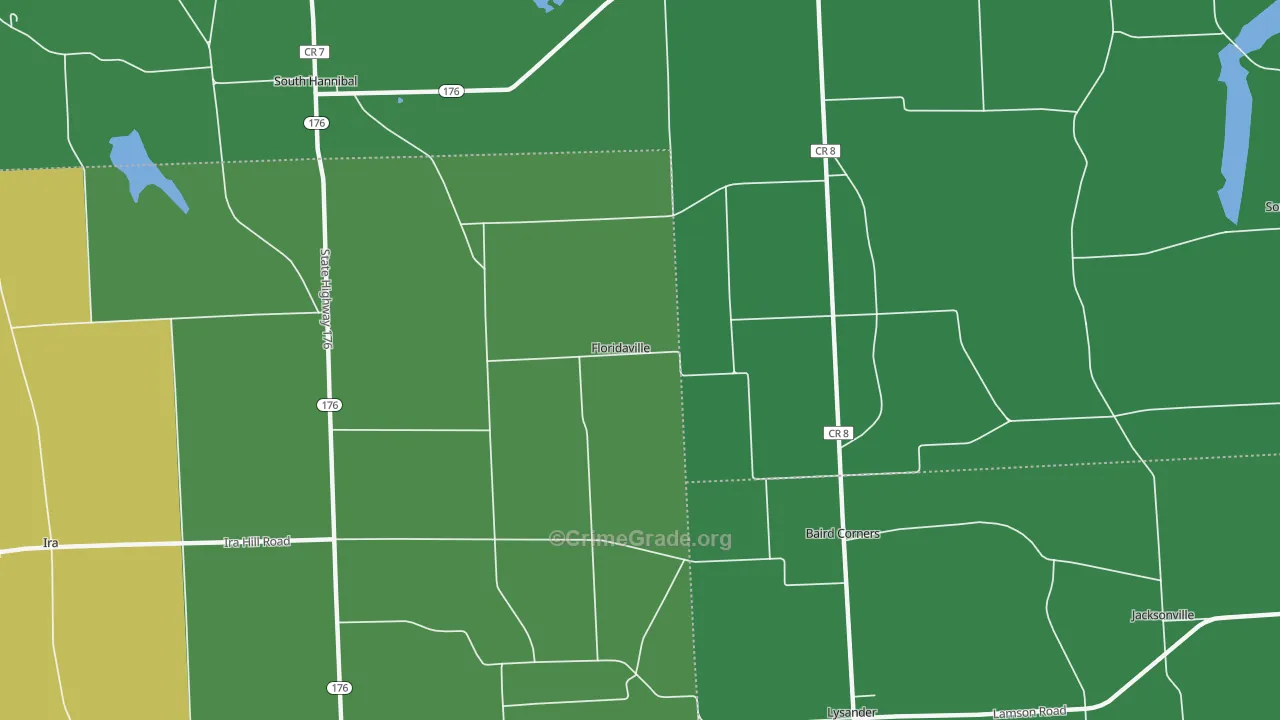 Floridaville, NY Map of Vandalism Rates