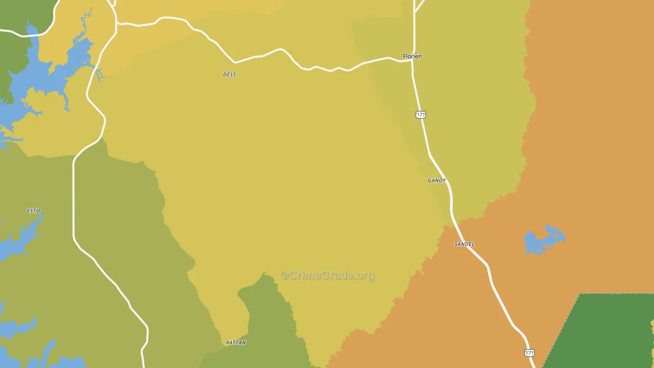 Florien, LA Map of Vandalism Rates