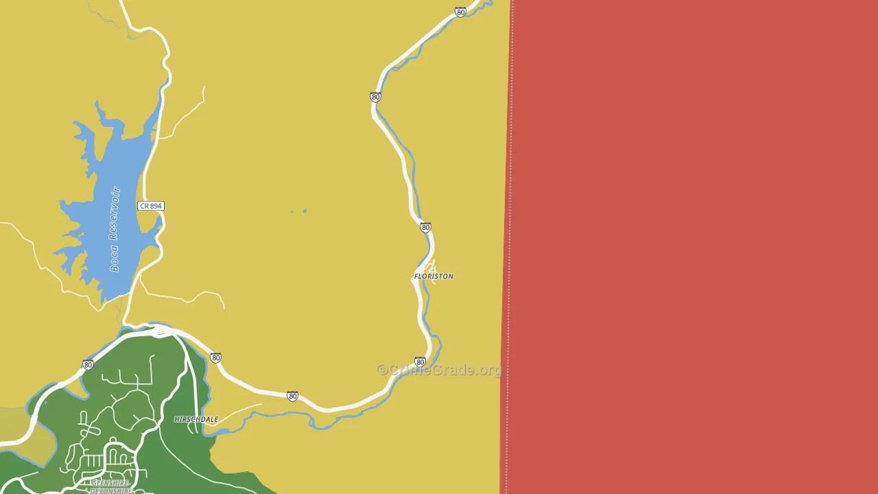 Floriston, CA Map of Vandalism Rates