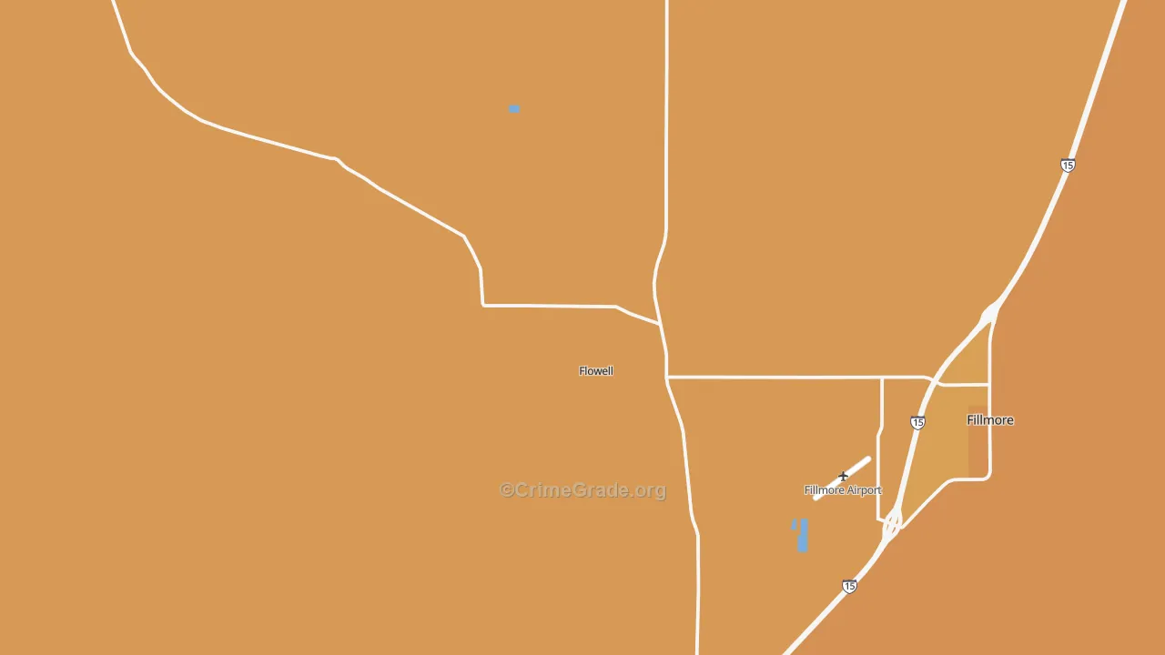 Flowell, UT Map of Vandalism Rates