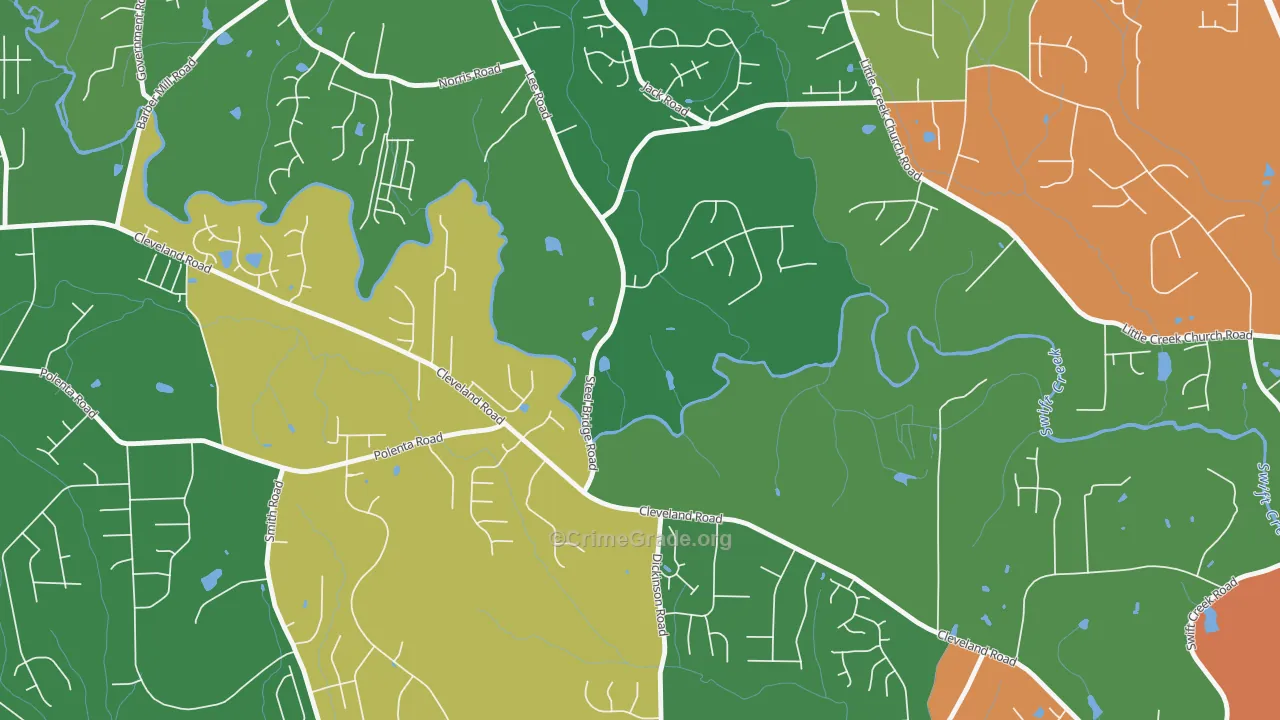Flowers, NC Map of Vandalism Rates
