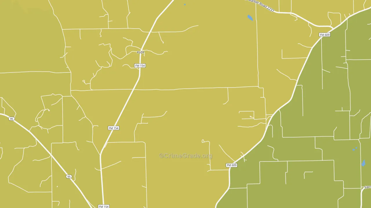 Floy, TX Map of Vandalism Rates
