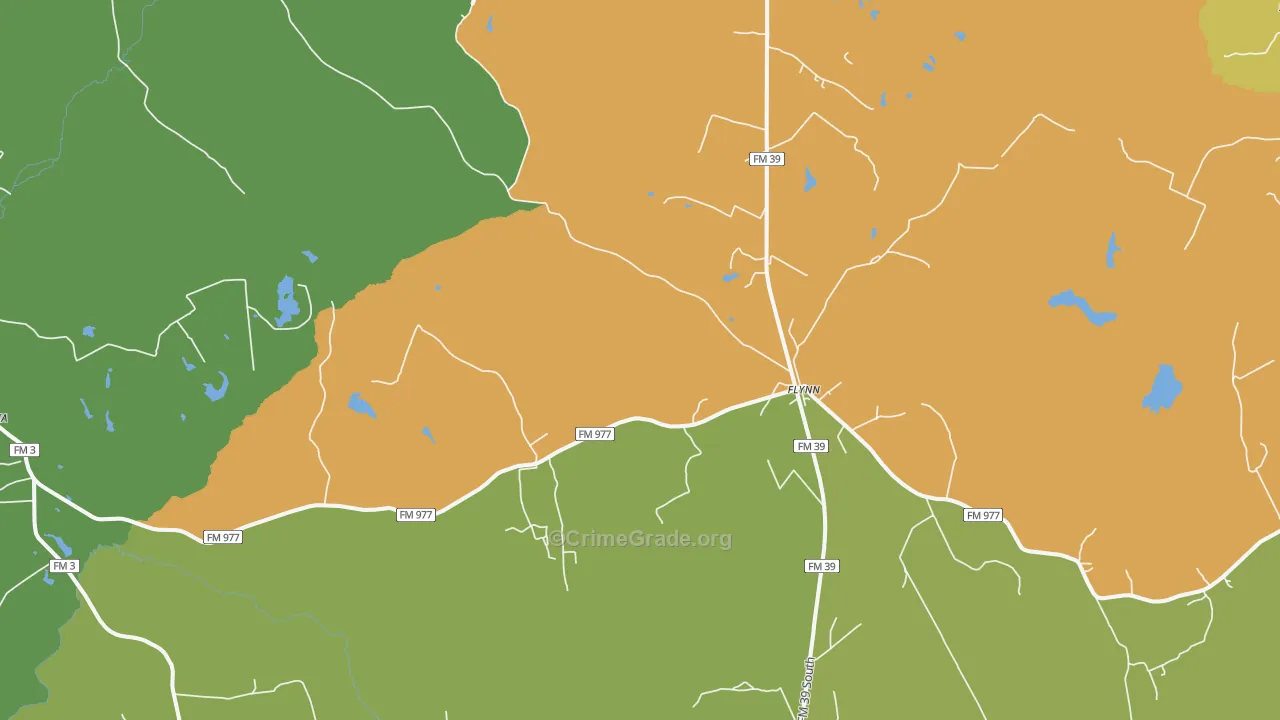 Flynn, TX Map of Vandalism Rates
