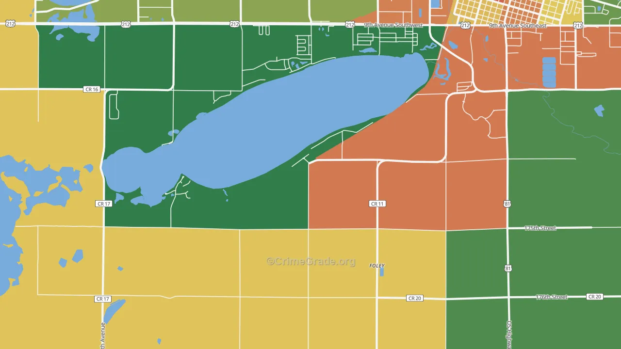 Foley, SD Map of Vandalism Rates