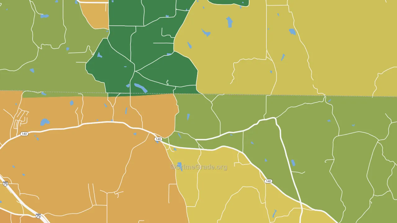 Folsom, GA Map of Vandalism Rates