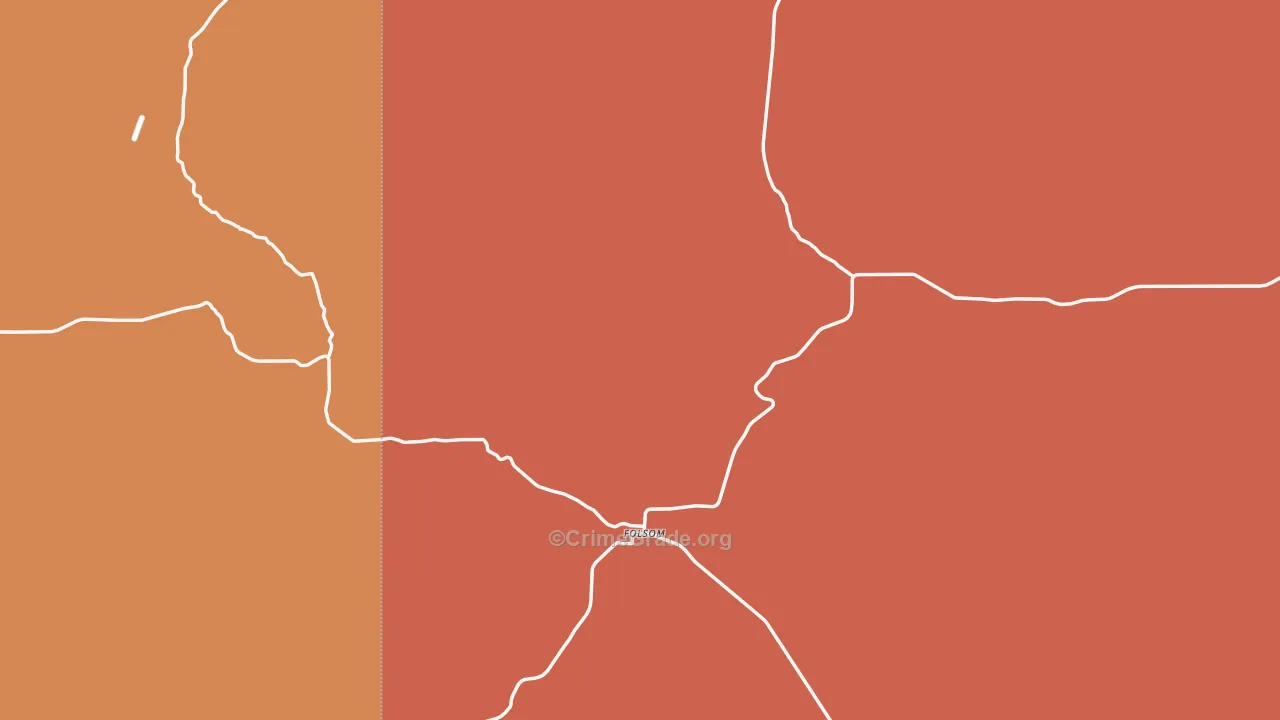 Folsom, NM Map of Vandalism Rates