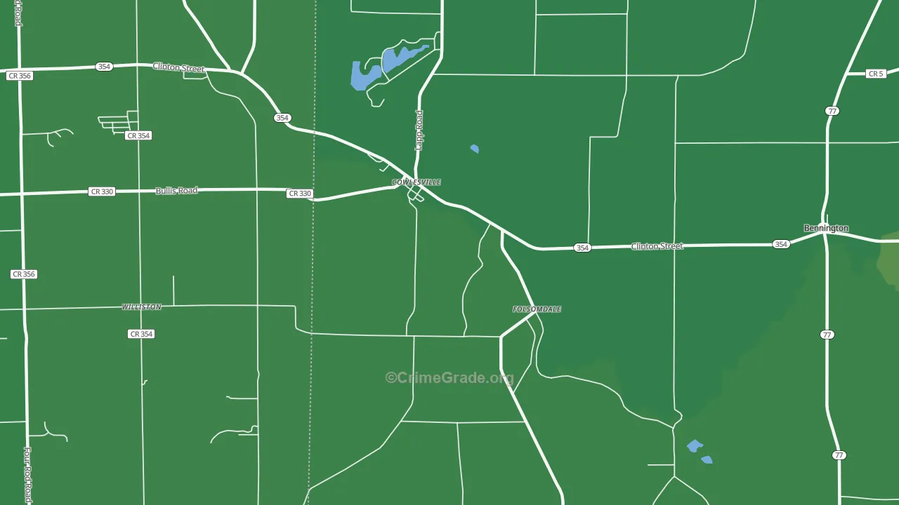 Folsomdale, NY Map of Vandalism Rates
