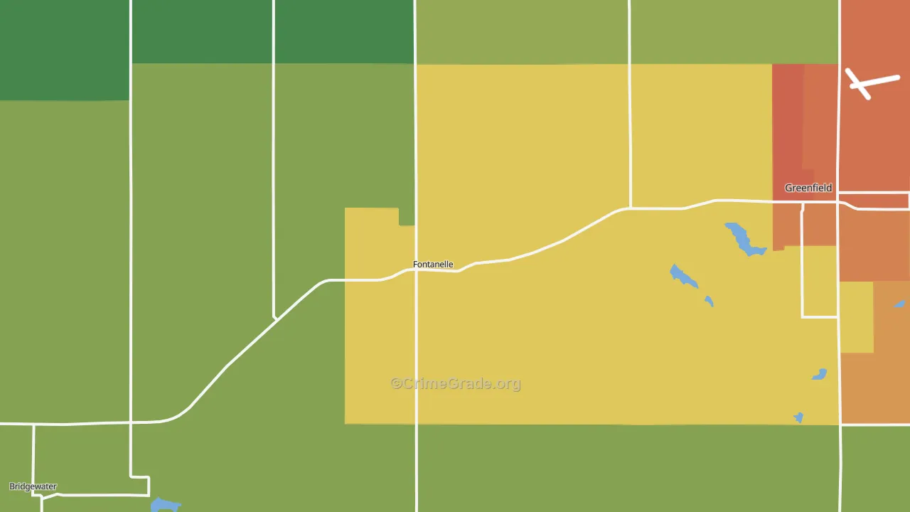 Fontanelle, IA Map of Vandalism Rates