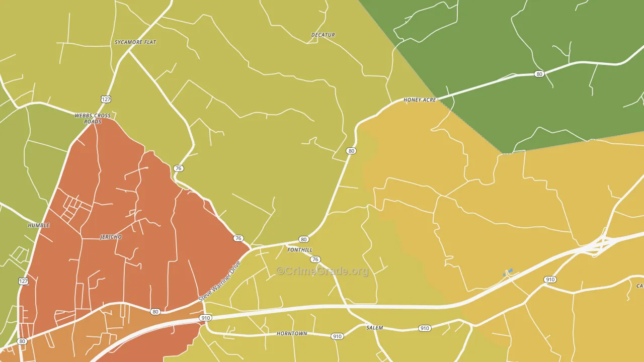 Fonthill, KY Map of Vandalism Rates