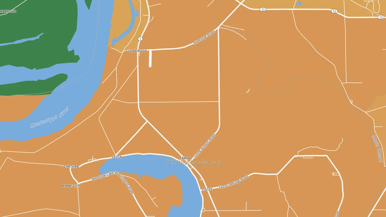 Foote, MS Map of Vandalism Rates