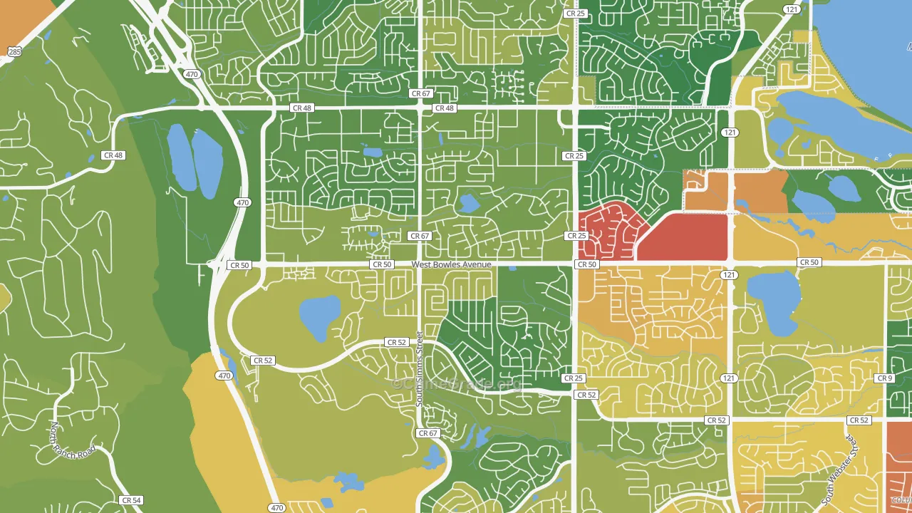 Foothill Green, Dakota Ridge, CO Map of Vandalism Rates