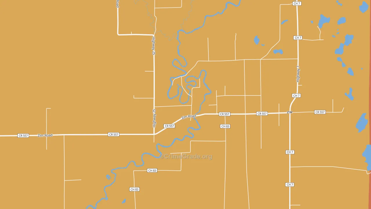 Forbes, MN Map of Vandalism Rates