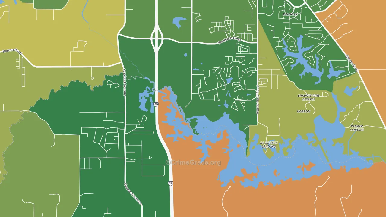Forbing, LA Map of Vandalism Rates