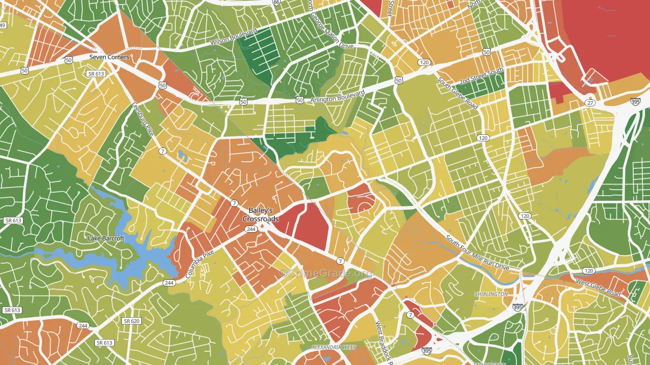 Forest Glen, Arlington, VA Map of Vandalism Rates