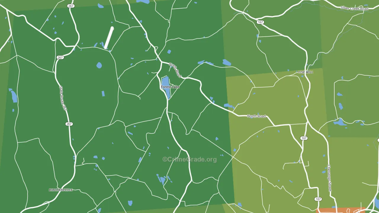 Forest Lake, PA Map of Vandalism Rates