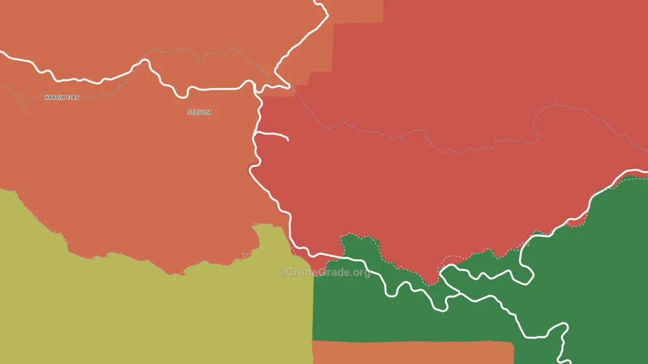 Foresta, CA Map of Vandalism Rates