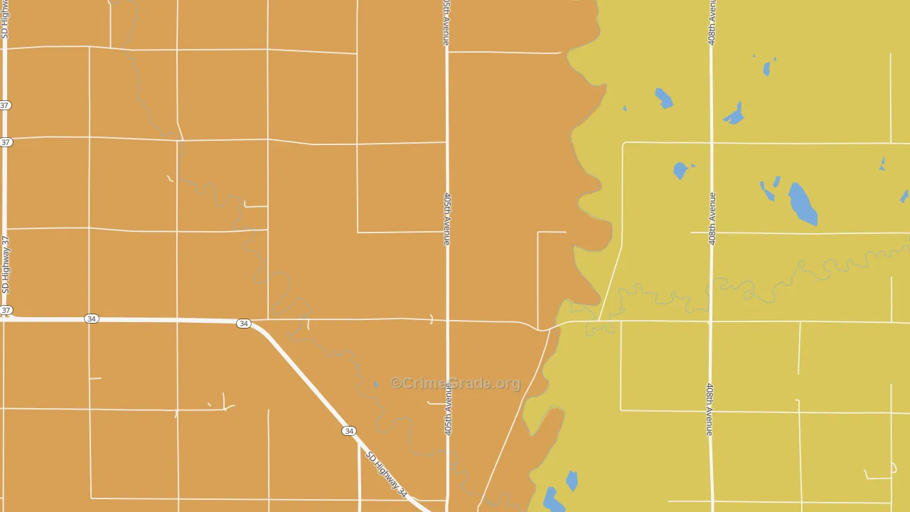 Forestburg, SD Map of Vandalism Rates